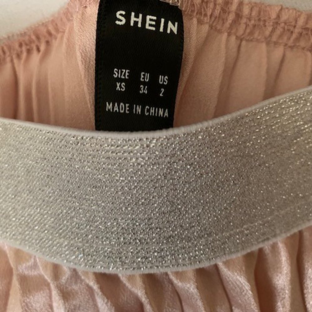 💕Clearance💕 SHEIN Pink Pleated Long Skirt Size XS - Picture 4 of 5